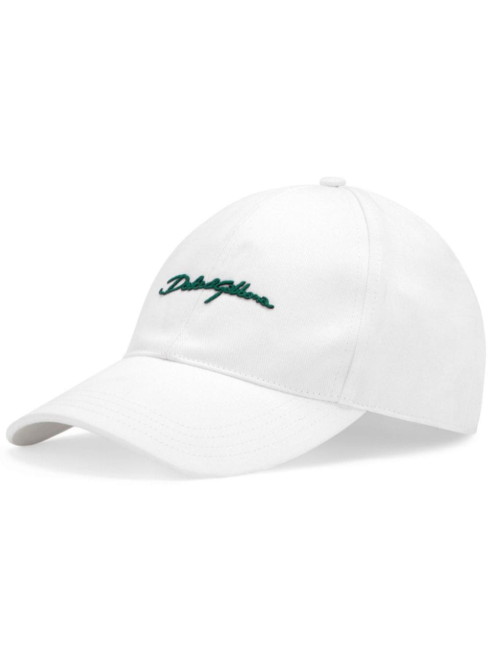 Dolce & Gabbana Logo-appliqué Cotton Baseball Cap In White