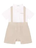 Dolce & Gabbana Kids layered linen shorties - Neutrals