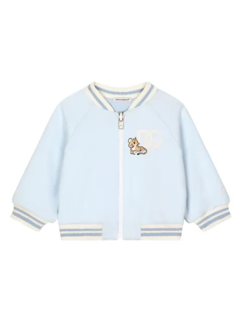 Dolce & Gabbana Kids logo-print bomber jacket