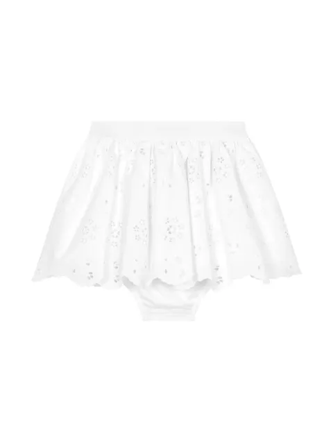 Dolce & Gabbana Kids falda con bordado inglés