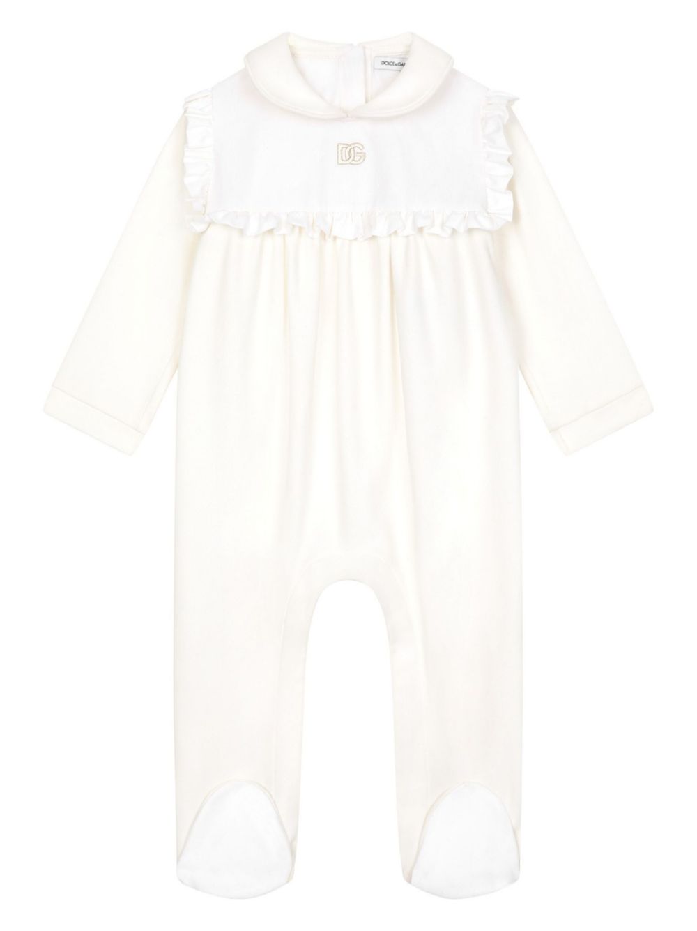 Dolce & Gabbana Kids Pyjama met geborduurd logo - Beige