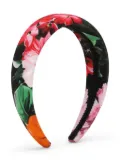 Dolce & Gabbana Kids floral-print headband - Black