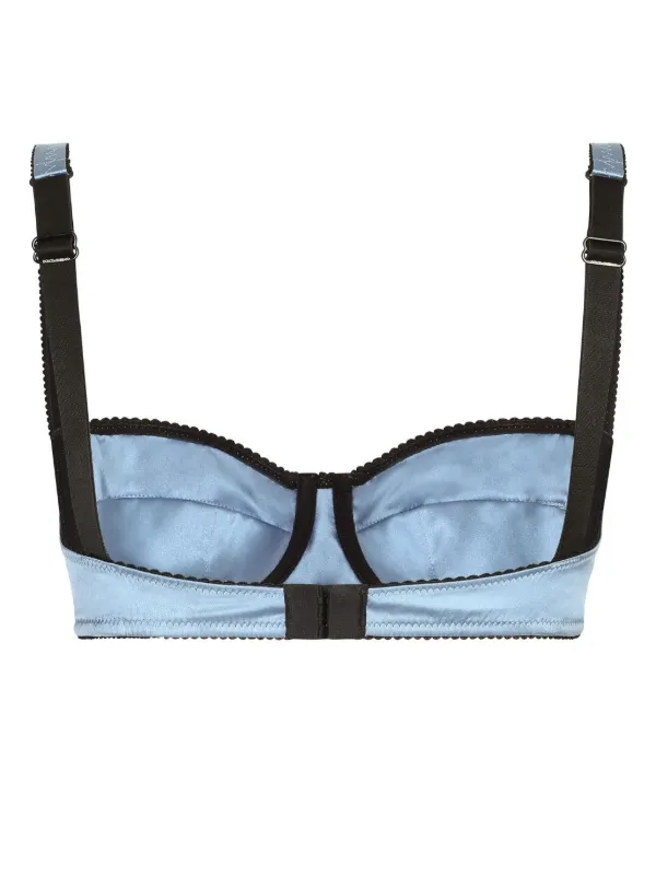 Dolce & Gabbana satin-finish balconette-style Bra | Blue