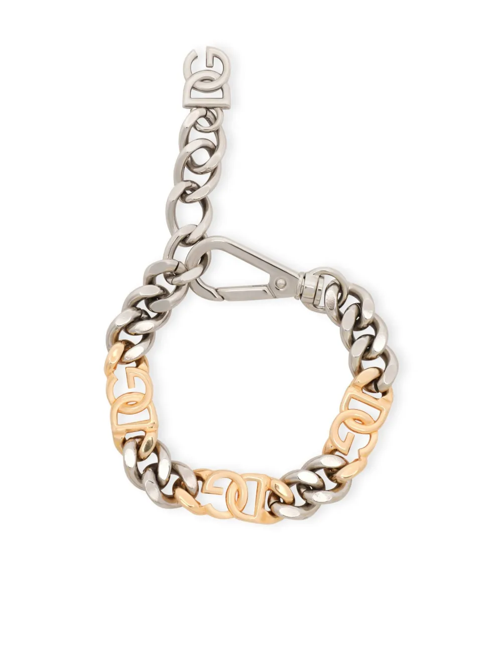 Dolce & Gabbana Pulseira de corrente com pingente de logo | Prateado | Image 1
