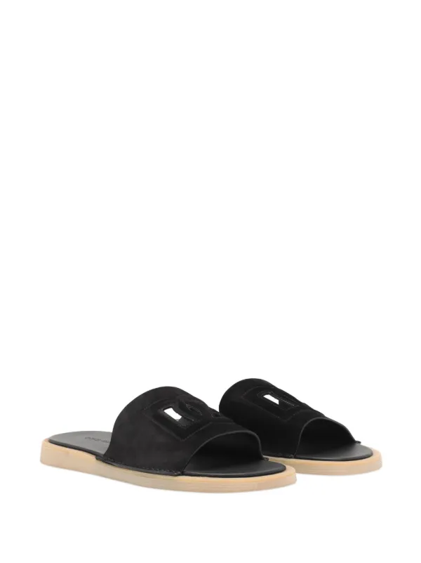 【DOLCE & GABBANA】DGカットアウトラバースライドサンダル Dolce&Gabbana Cut-Out DG Rubber Sandals | Neiman Marcus