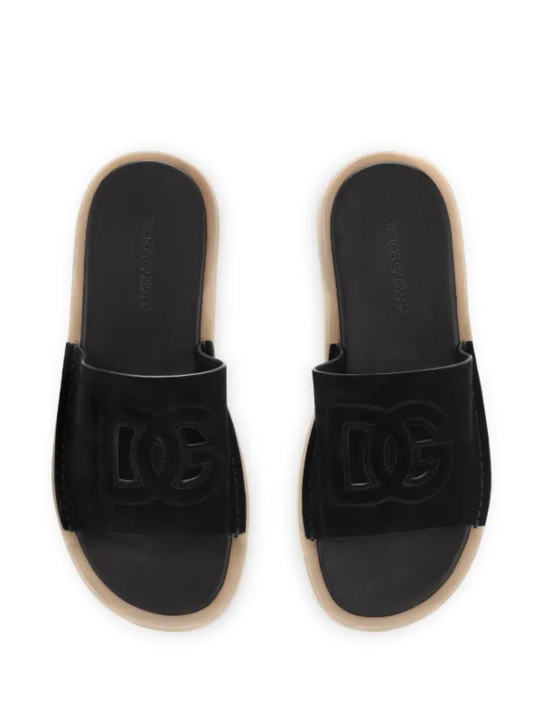 新品★Dolce＆Gabbana★カットアウト ロゴ サンダル 黒 Dolce & Gabbana DG カットアウト サンダル | ブラック