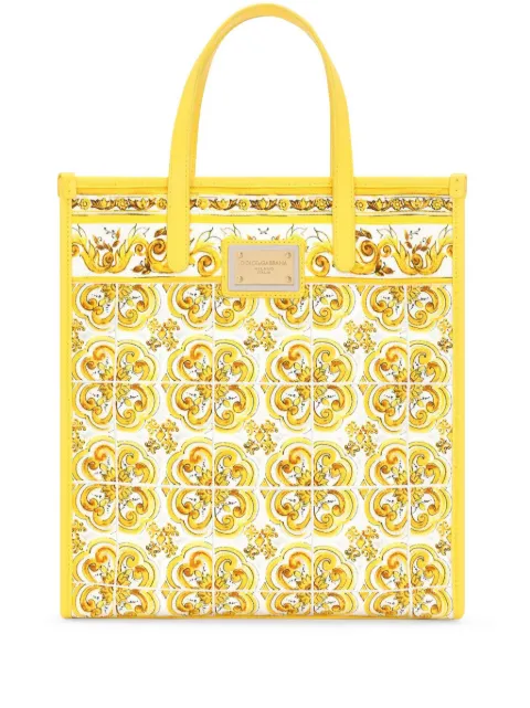 Dolce & Gabbana medium Majolica-print canvas tote bag