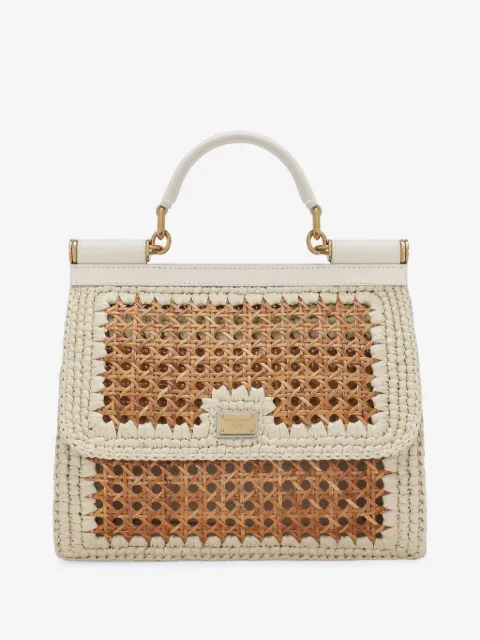 Dolce & Gabbana large Sicily cotton-blend bag