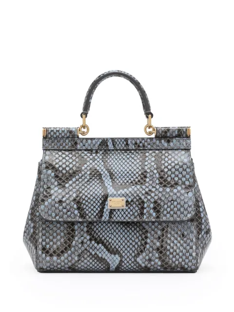 Dolce & Gabbana Sicily Handtasche mit Schlangen-Optik