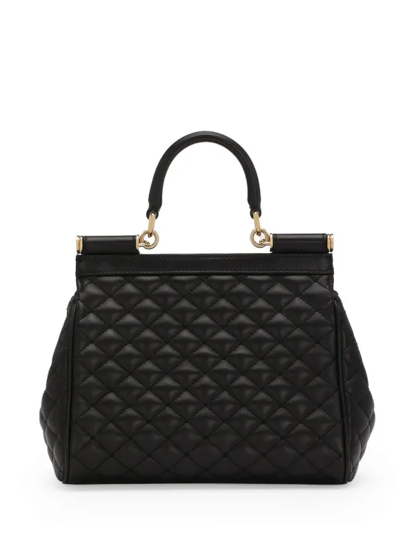 Dolce & Gabbana Sicily Quilted Handbag | Black | FARFETCH JO