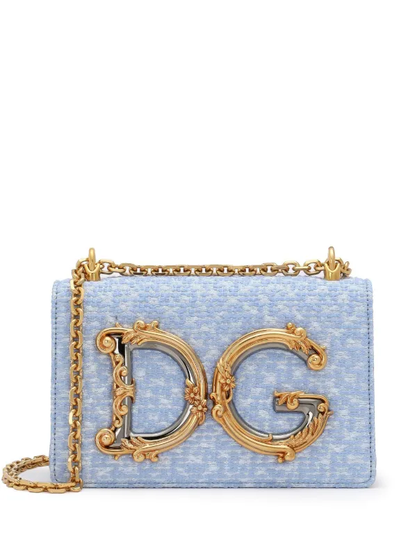 DOLCE&GABBANA ショルダーバッグ メッセンジャー ロゴプレート 本革