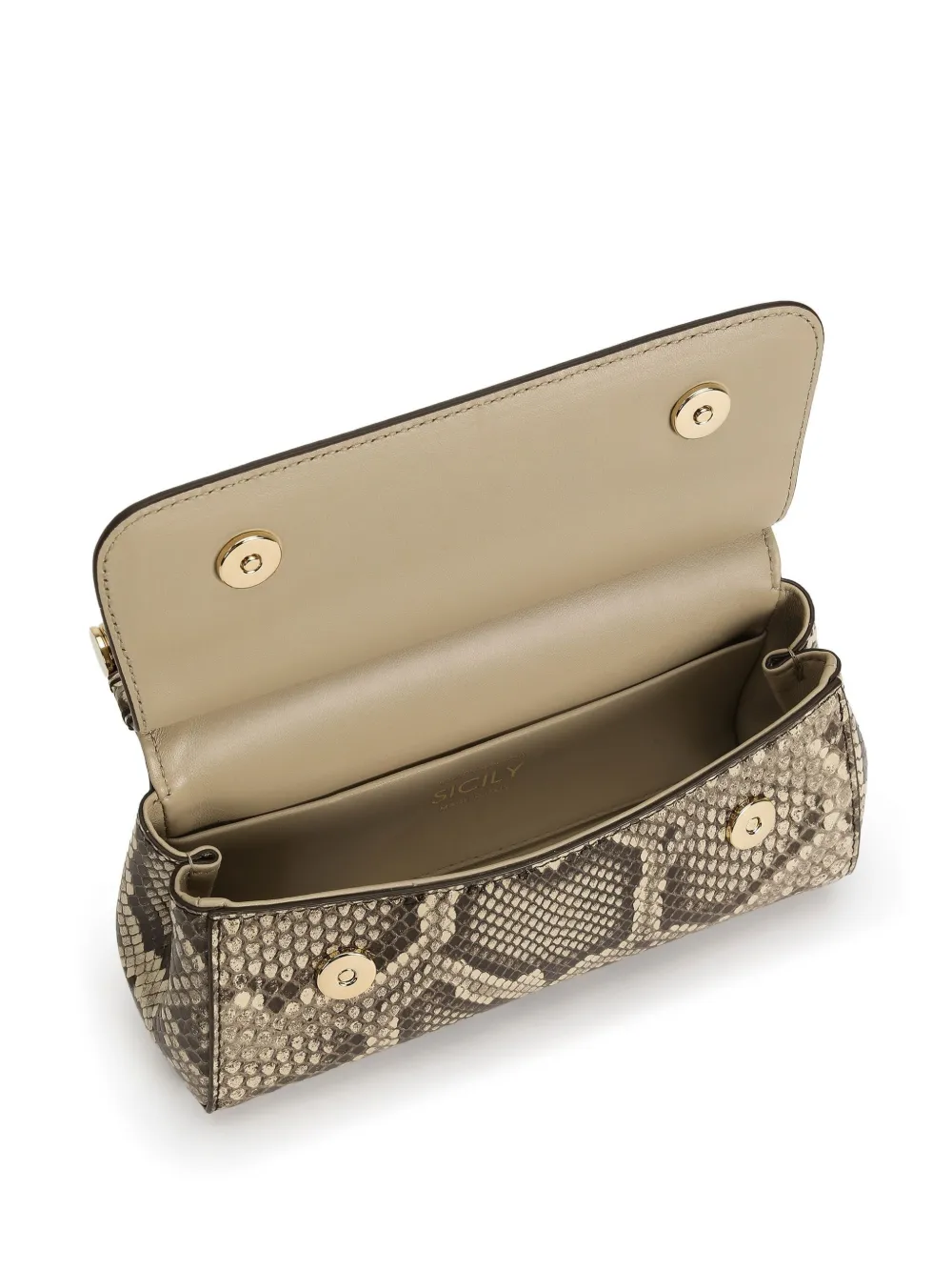 Dolce & Gabbana Sicily leren shopper Beige
