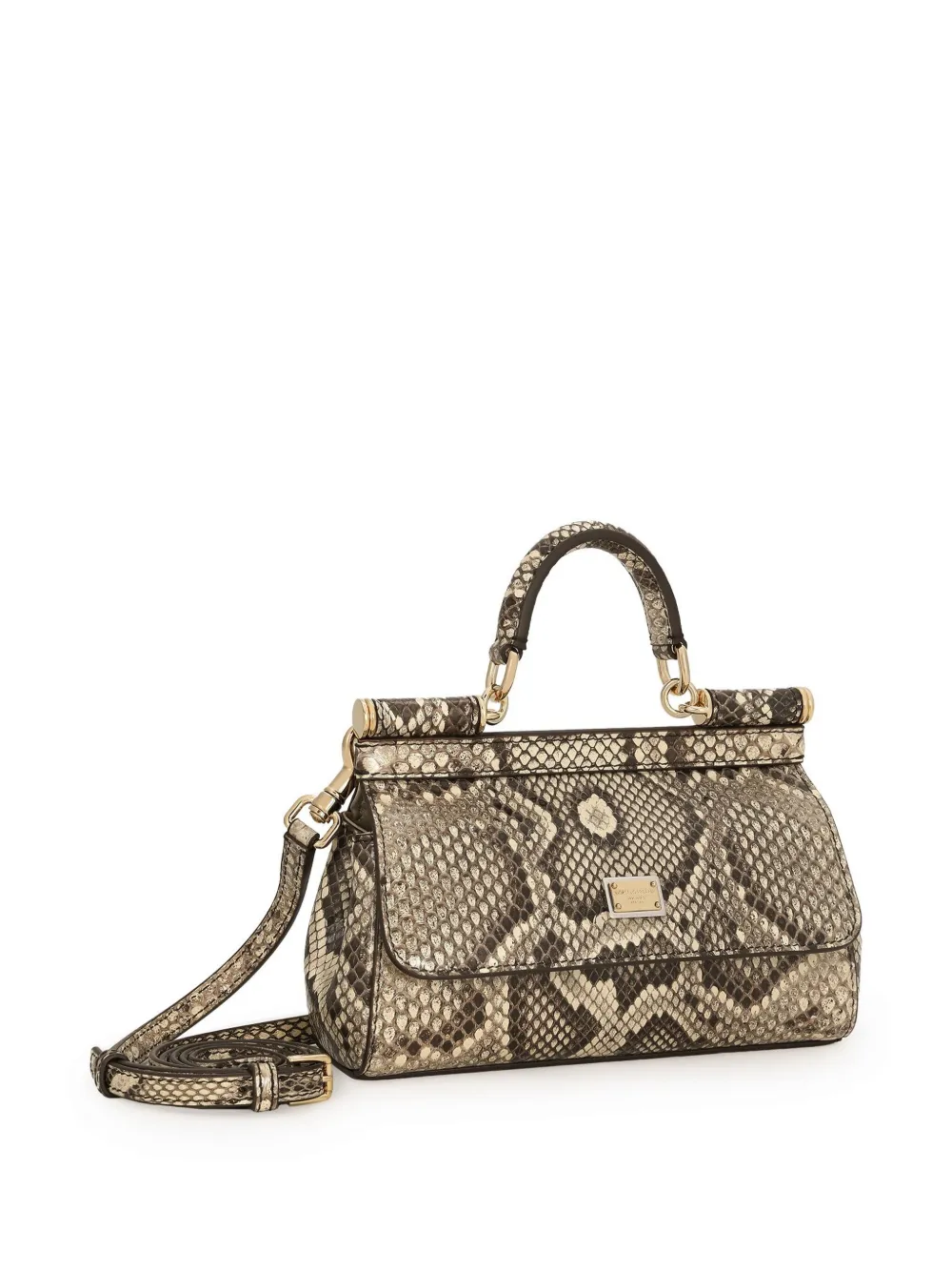 Dolce & Gabbana Sicily leren shopper Beige