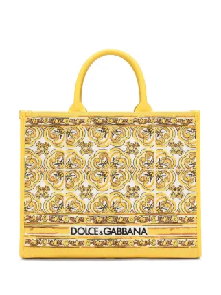 Dolce & Gabbana Bolsa Tote DG Daily Média De Canvas | Amarelo