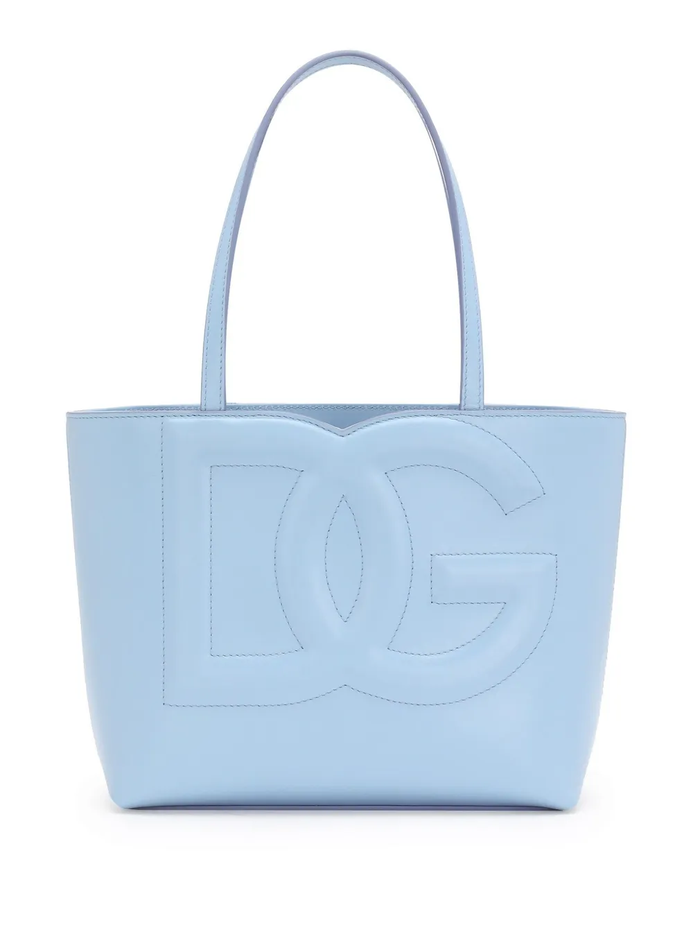 small DG logo leather tote bag 