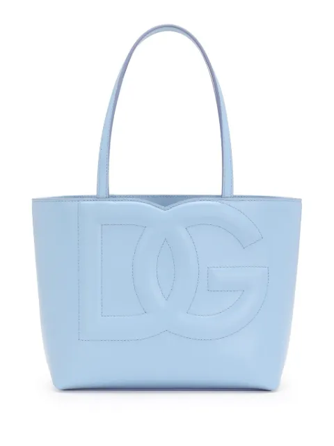 Dolce & Gabbana small DG logo leather tote bag 