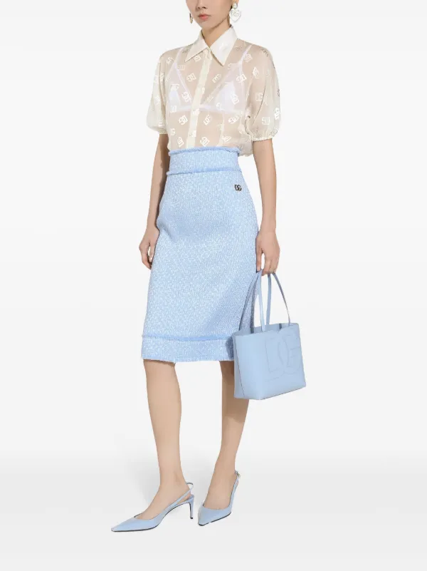 Dolce & Gabbana DGロゴ レザーハンドバッグ | ブルー | FARFETCH JP