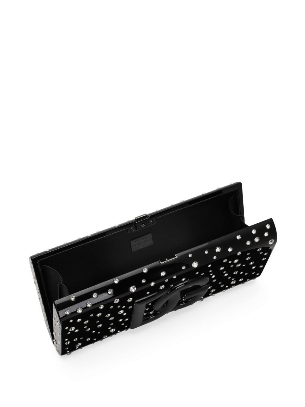 Shop Dolce & Gabbana Dg Crystal Clutch Bag In Black