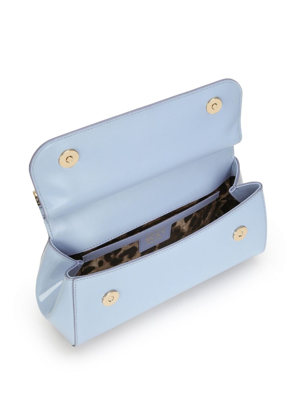 Shop Dolce & Gabbana Elongated Sicily Cross Body Bag In Blue