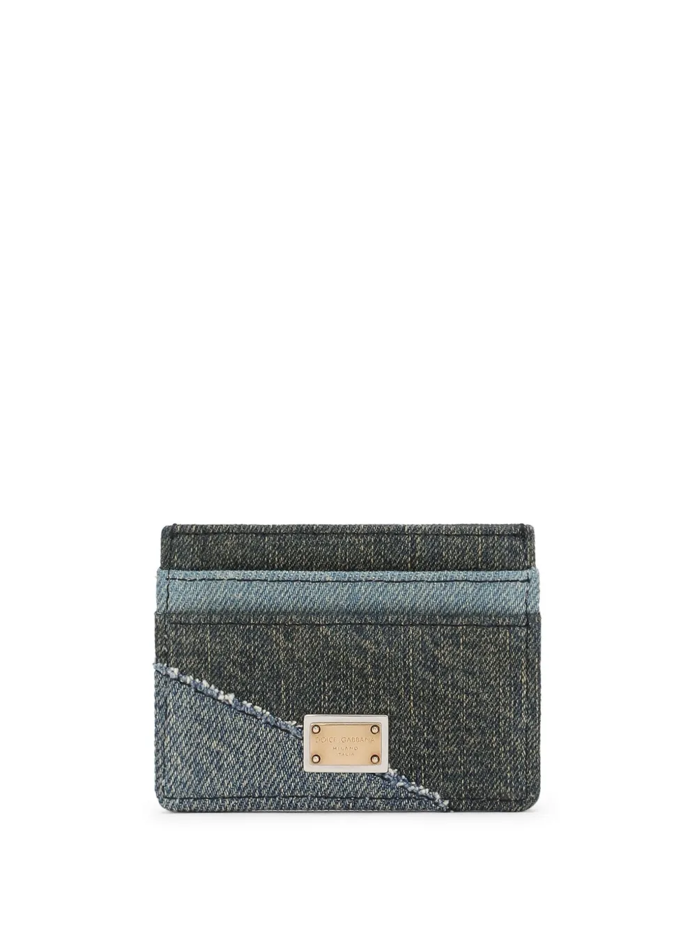Dolce & Gabbana Pasjeshouder met logoplakkaat en patchwork Blauw