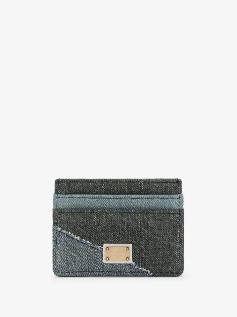 Dolce & Gabbana logo-plaque patchwork card holder