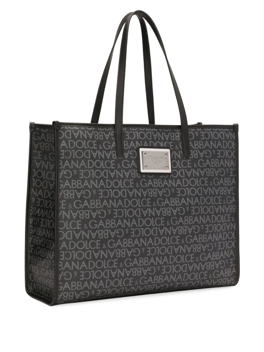 Shop Dolce & Gabbana Logo-plaque Tote Bag In Black