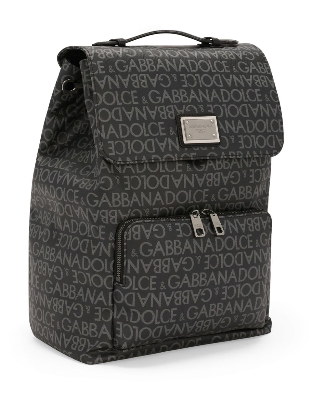 Shop Dolce & Gabbana Coated Jacquard Backpack In Black