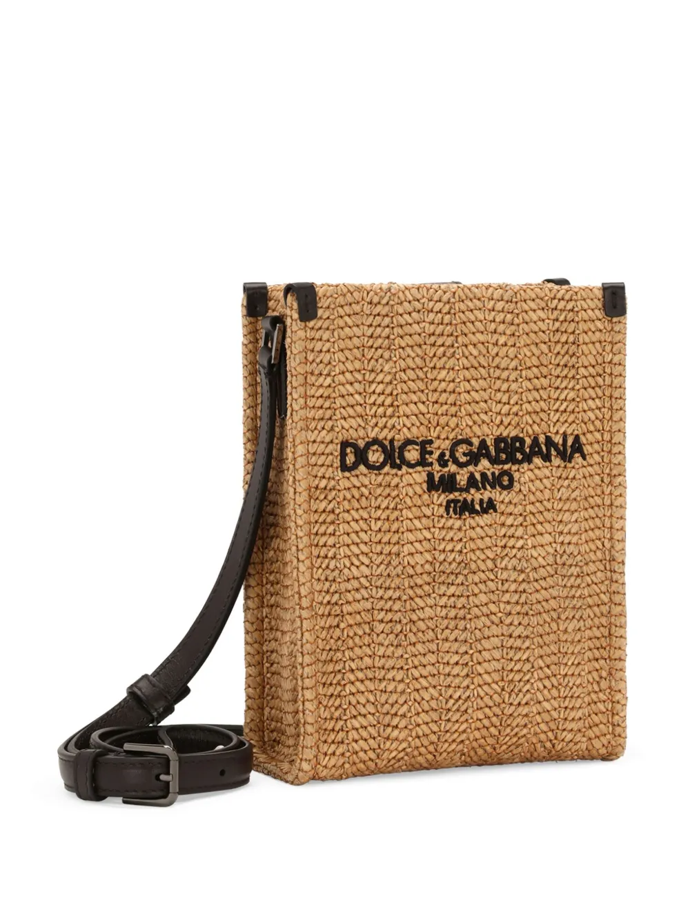 Dolce & Gabbana Schoudertas met geborduurd logo Beige