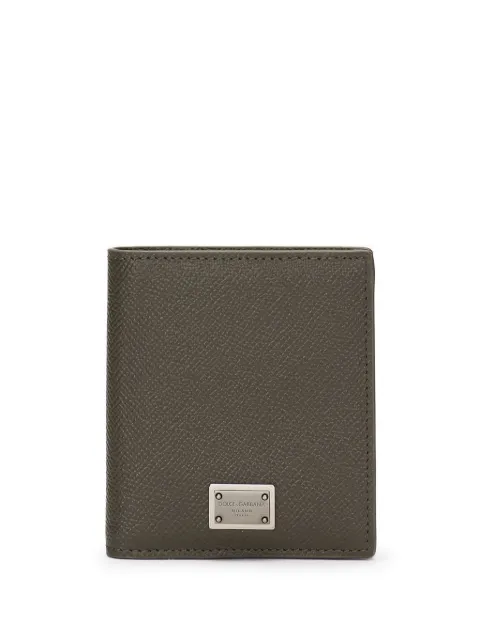 Dolce & Gabbana logo-plaque leather cardholder