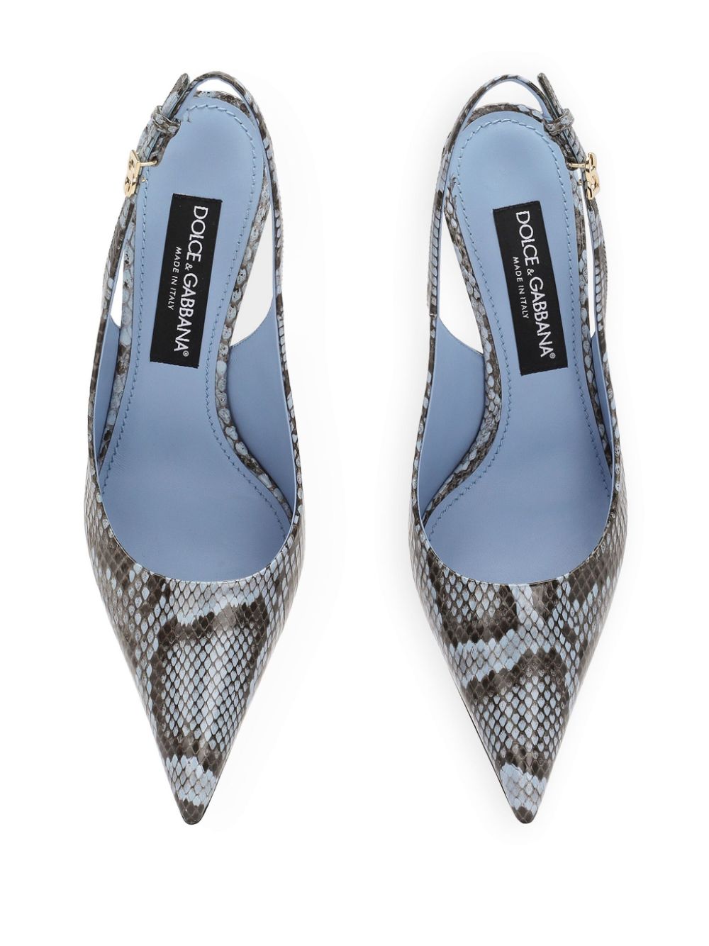 Dolce & Gabbana Pumps met slangenleer-effect Blauw