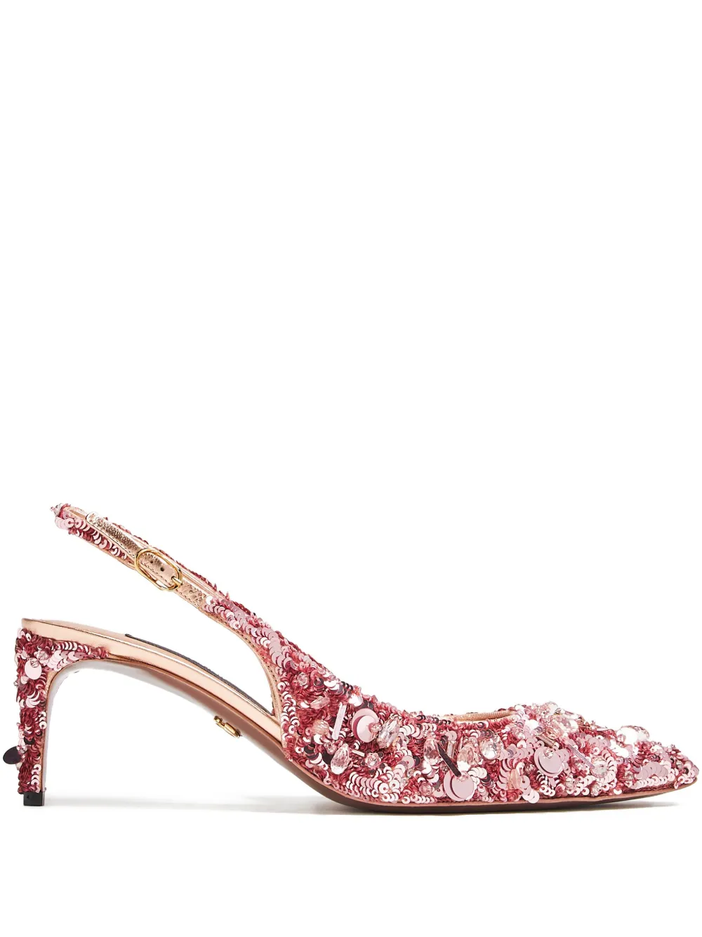 Dolce & Gabbana 60 mm verfraaide slingback pumps Roze