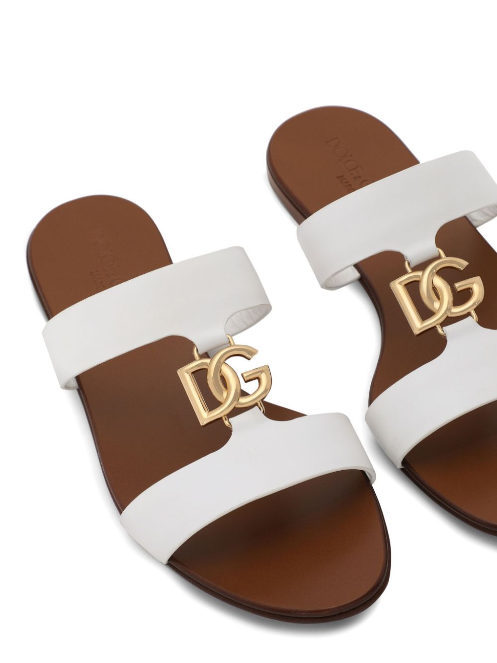 Dolce & Gabbana Bianca leren sandalen Wit