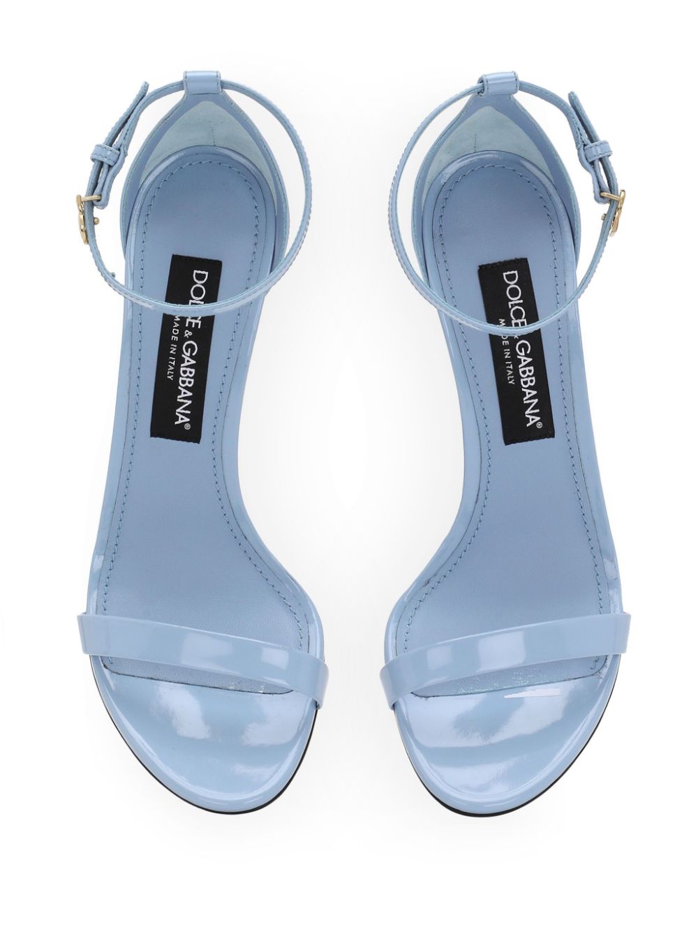 Dolce & Gabbana Gepolijste leren sandalen Blauw