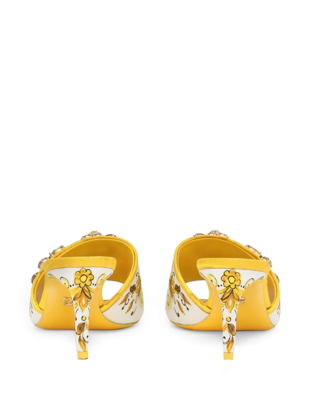 Dolce & Gabbana 60mm Keira embellished sandals Yellow