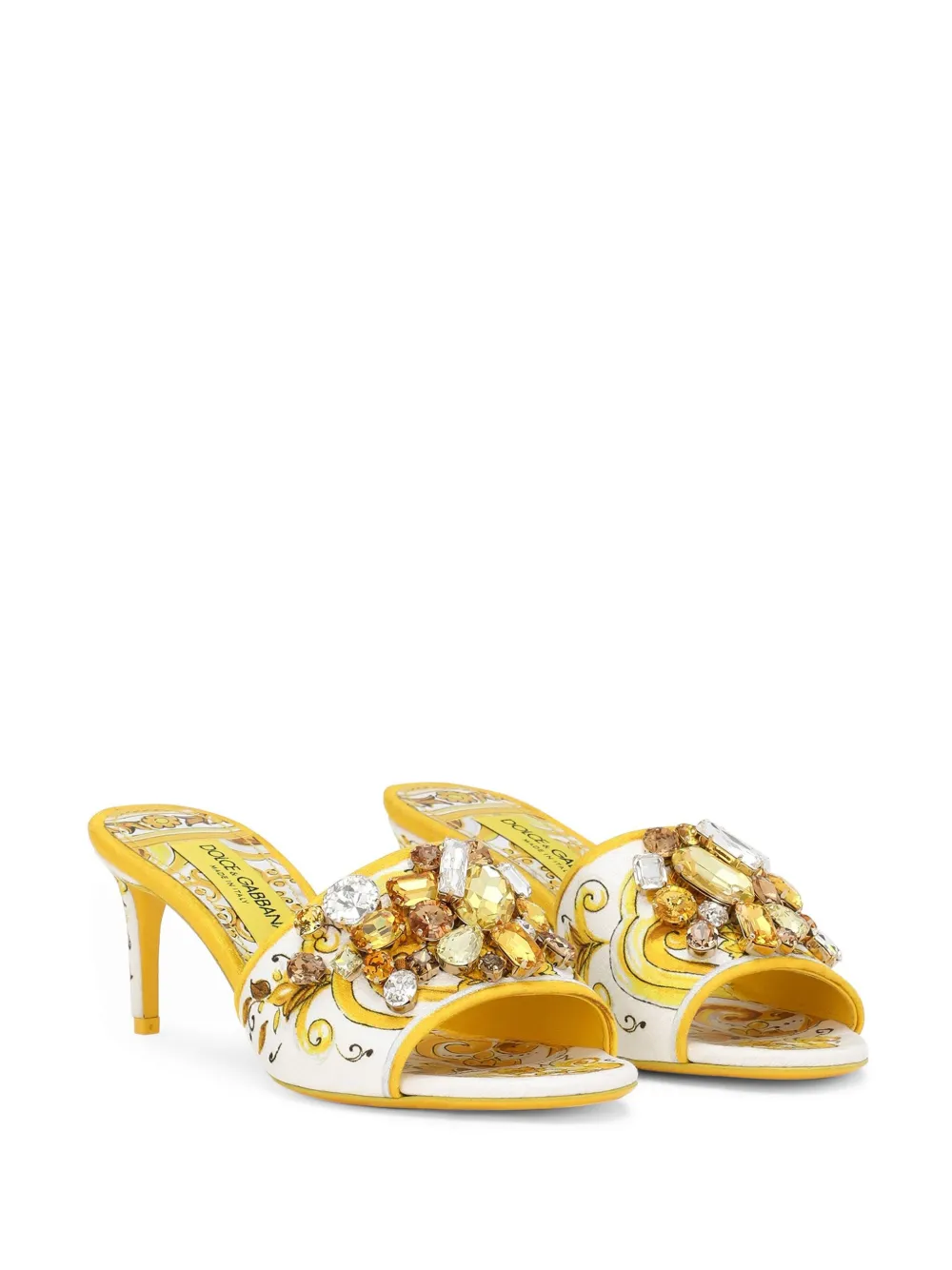 Dolce & Gabbana Keira 60 muiltjes van katoenblend - Geel