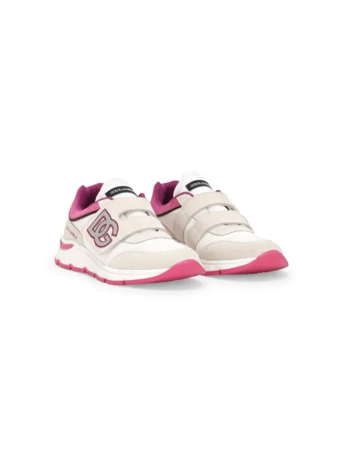 Dolce & Gabbana Kids DG-appliqué touch-strap sneakers