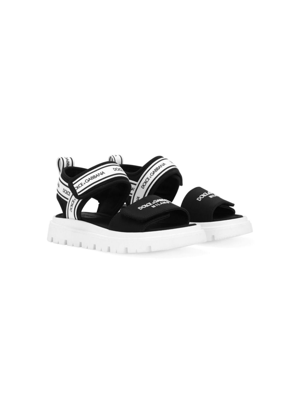 Dolce & Gabbana Kids logo-print sandals Black