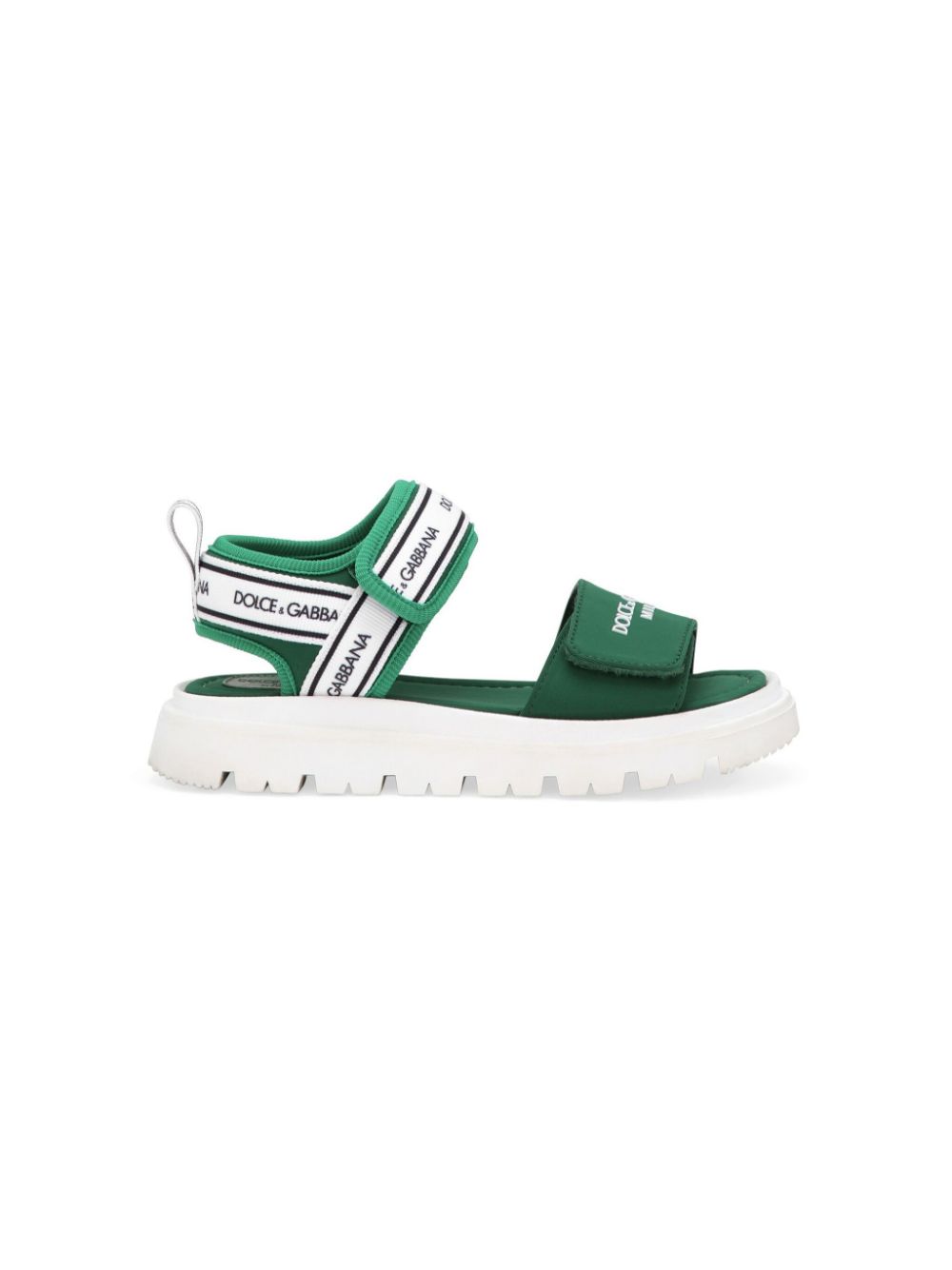 Dolce & Gabbana Kids logo-print open-toe sandals - Green