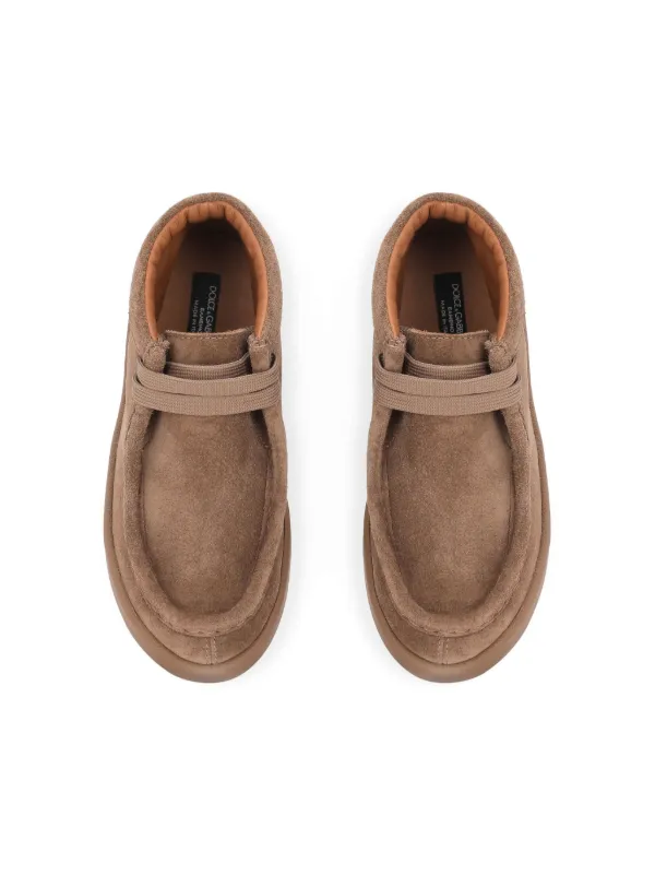DOLCE＆GABBANA ポインテッドブーツ レザー ブラウン Dolce & Gabbana Kids ロゴタグ レザーブーツ | ブラウン | FARFETCH JP