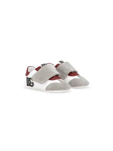 Dolce & Gabbana Kids logo-patch touch-strap sneakers