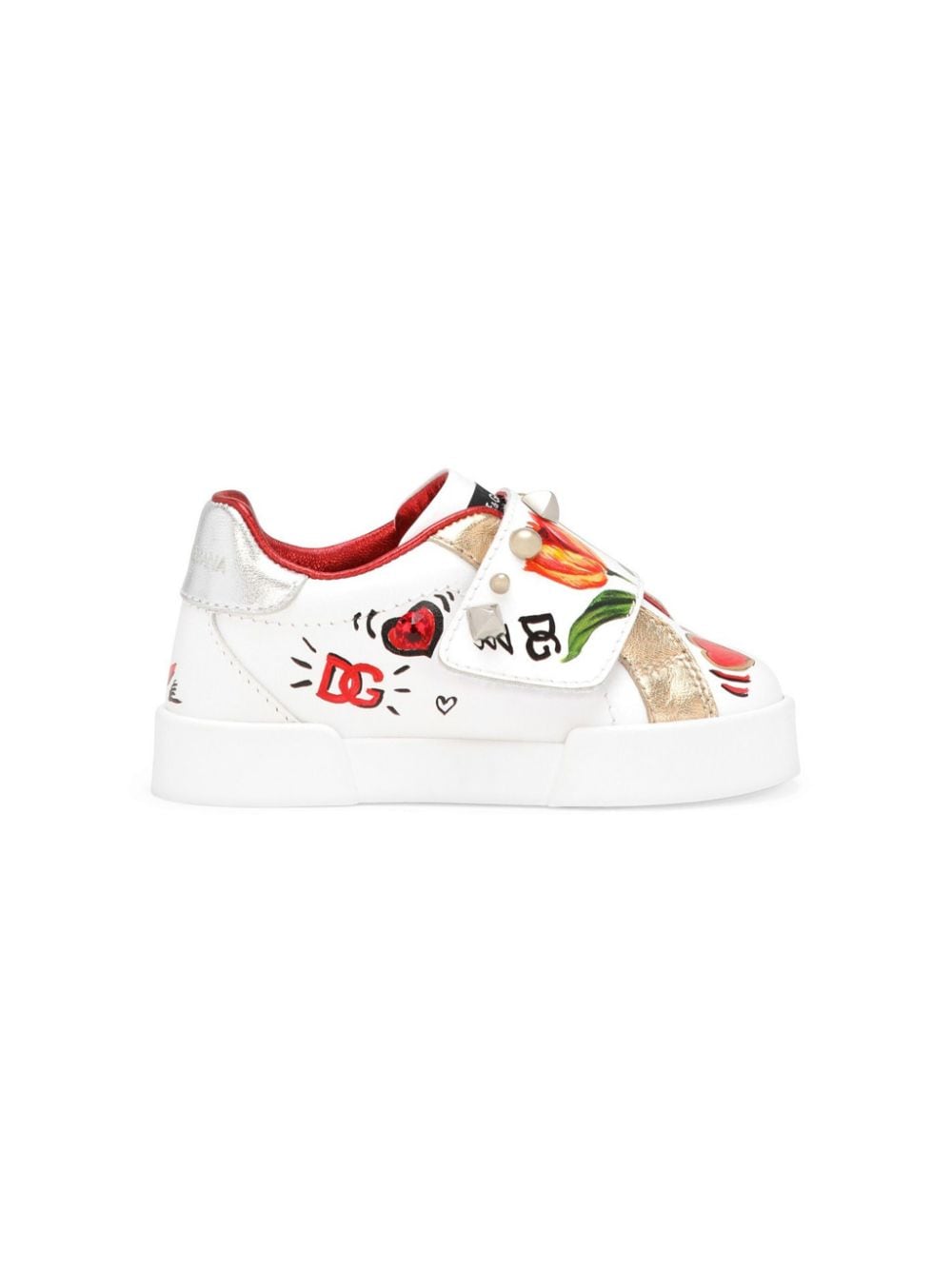 Dolce & Gabbana Kids Leren sneakers Wit