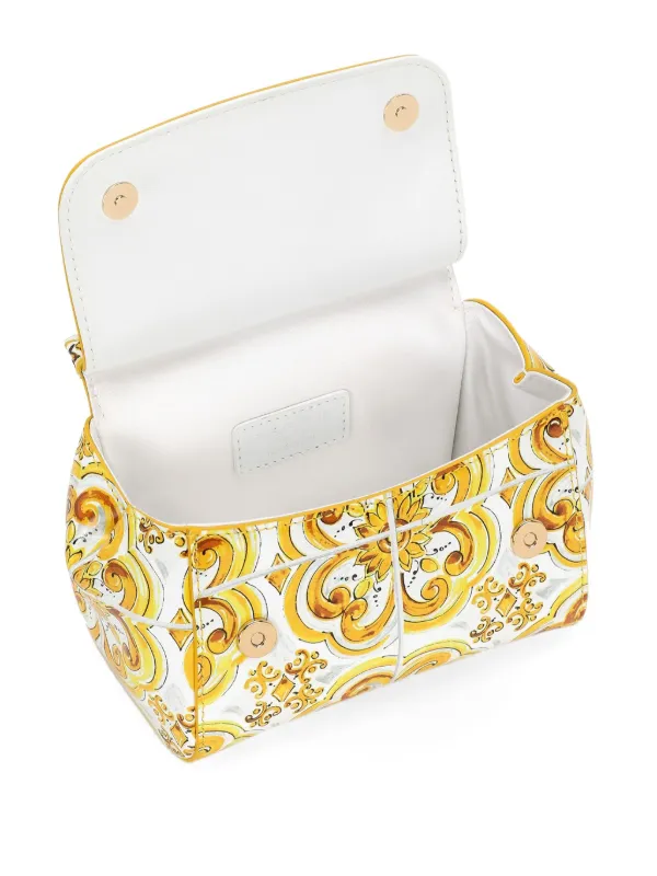 Dolce & Gabbana Kids Sicily Majolica-print Tote Bag | Yellow