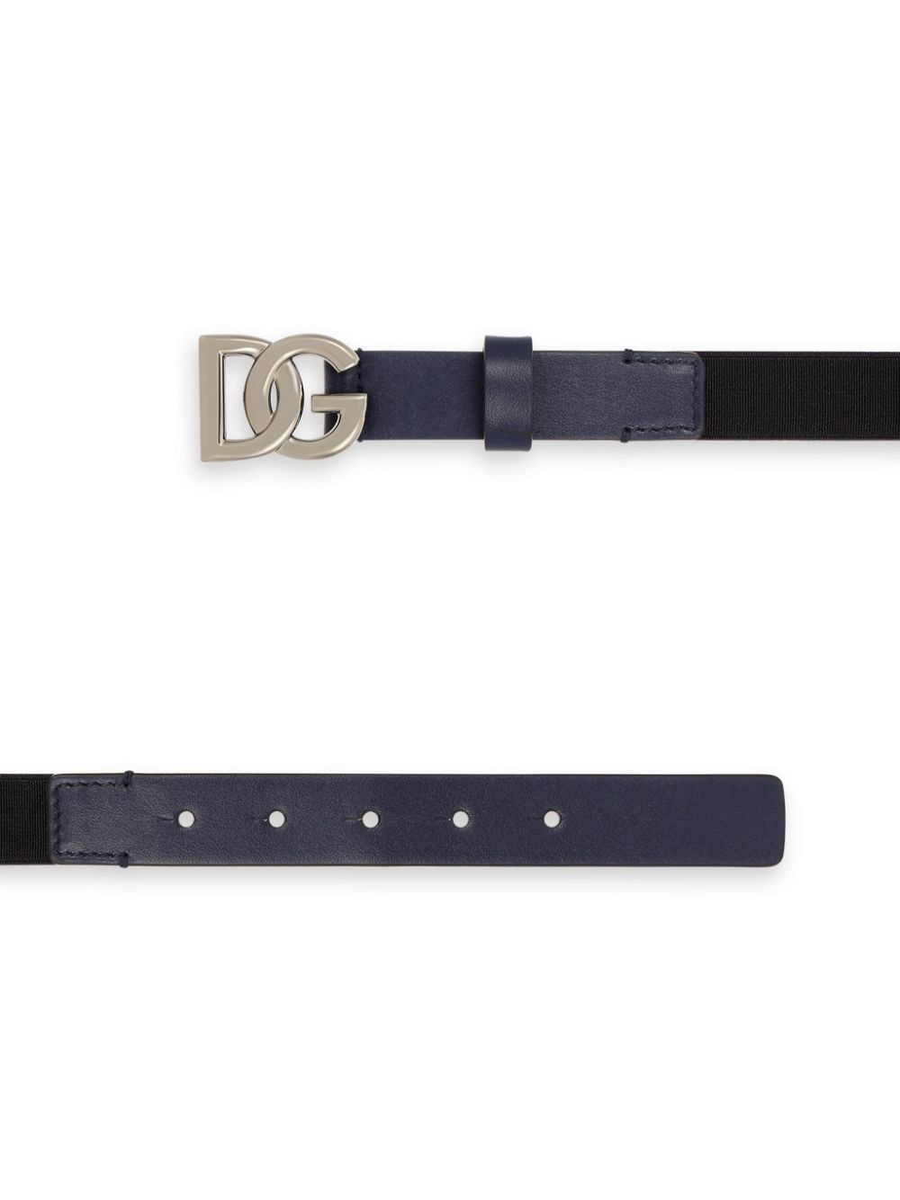 Dolce & Gabbana Kids logo-buckle belt - Blue