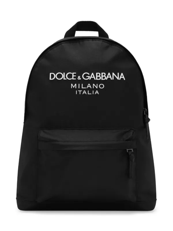 Dolce Gabbana Kids logo-print Backpack Black FARFETCH GE