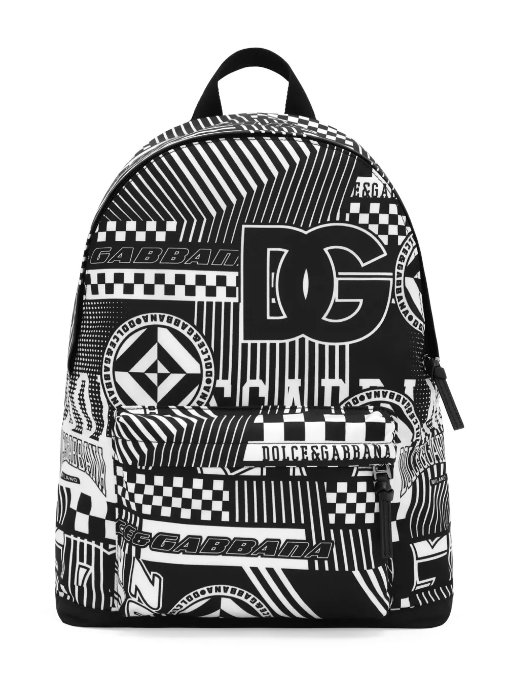 Dolce & Gabbana Kids Zaino con stampa DNA - Nero