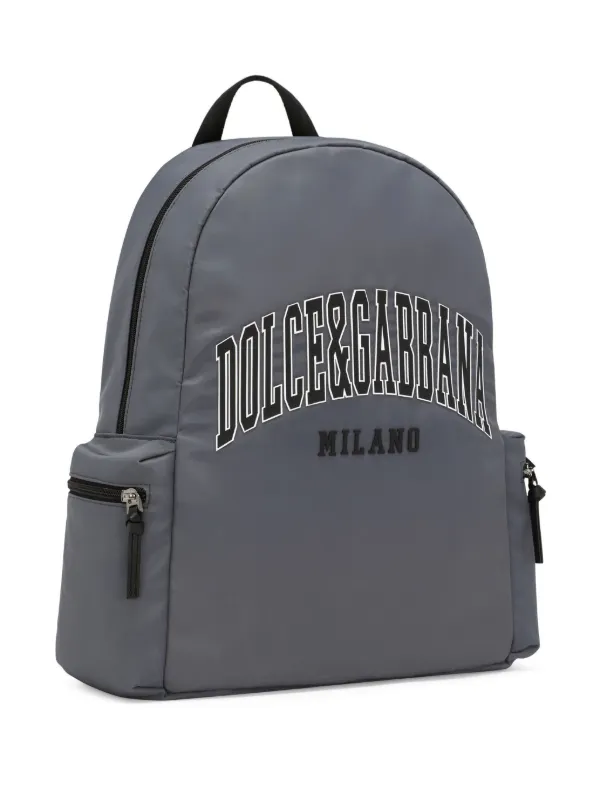 Dolce Gabbana Kids rubberised-logo Backpack Grey FARFETCH PH