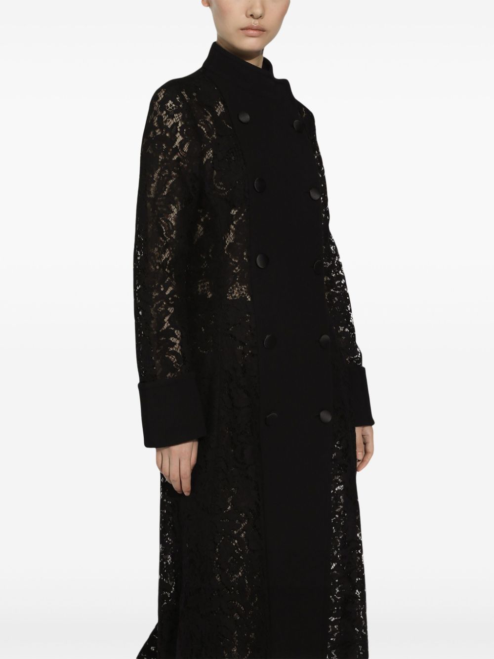 Dolce & Gabbana lace-panelling coat Women