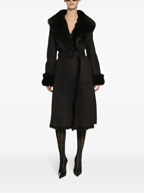 Dolce & Gabbana Belted Coat | Black | FARFETCH PL