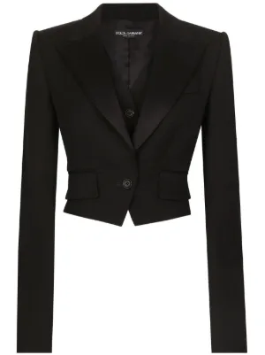 【美品】Dolce&Gabbanaドルチェ&ガッバーナ クロップドジャケット 美品】Dolce&Gabbanaドルチェ&ガッバーナ クロップドジャケット