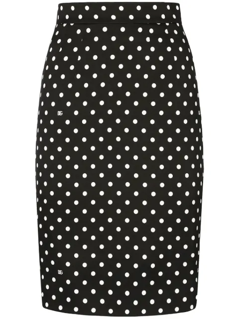Dolce & Gabbana polka-dot print pencil skirt